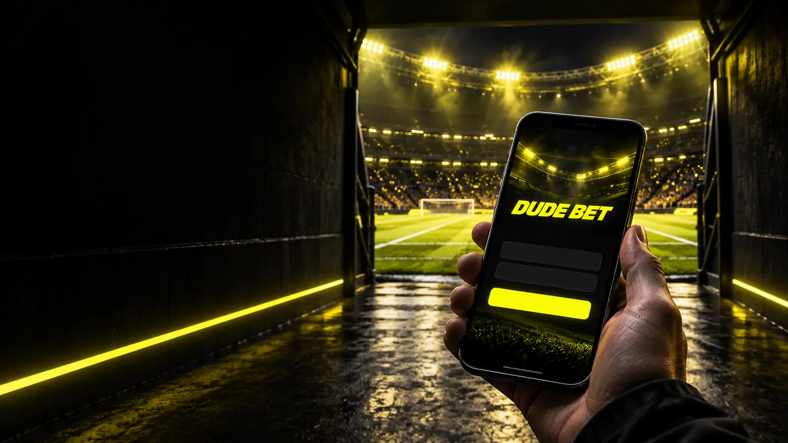 Вход в аккаунт букмекерской конторы Dude Bet со смартфона
